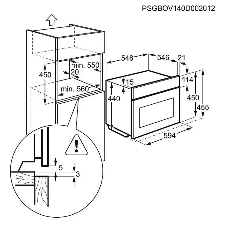 Electrolux EVY5841AAX 44 Litre 944 066 112 Ankastre Fırın Thumbnail 6