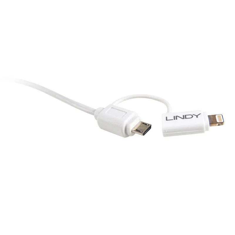 Lindy 31345 USB A to Micro-USB B (1 m) USB Kablosu Thumbnail 1