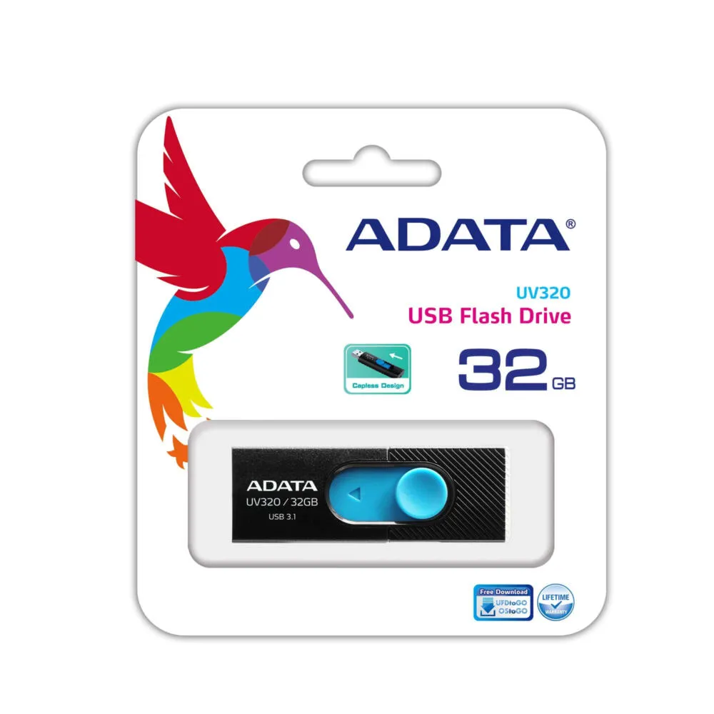 ADATA UV320 32 GB AUV320-32G-RBKBL USB 3.2 Flash Bellek Thumbnail 4