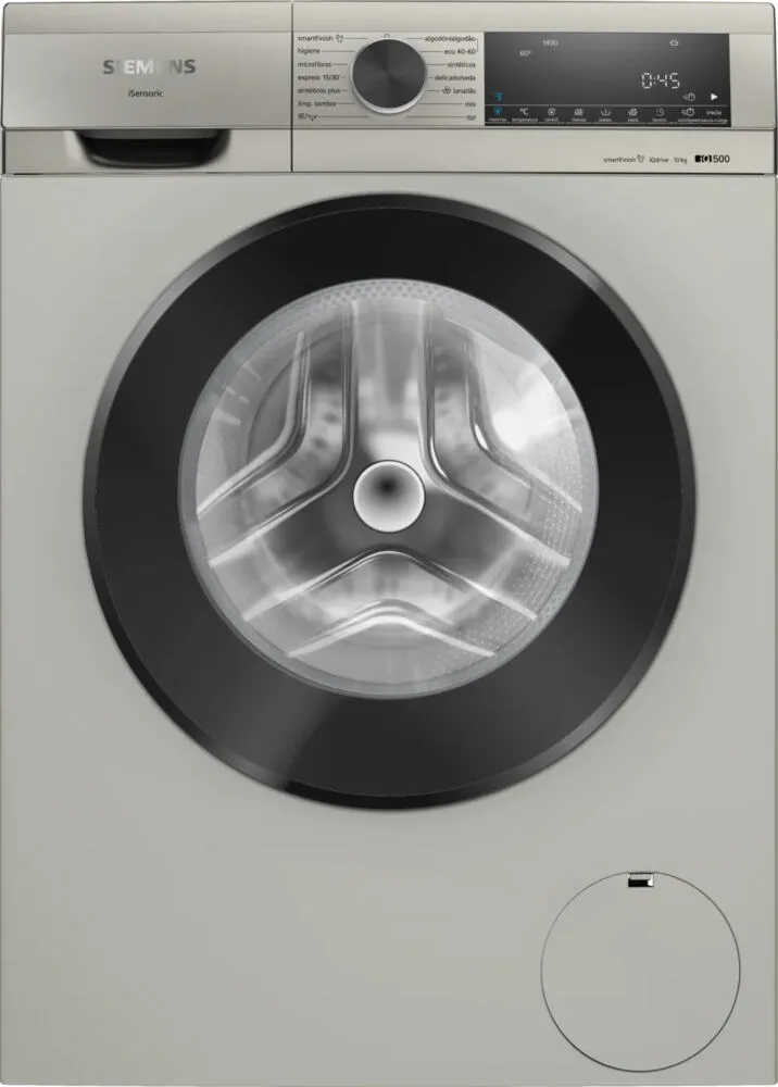 Siemens iQ500 WG54G2ZYEP çamaşır makinesi Önden yüklemeli 10 kg 1400 RPM Gümüş, Paslanmaz çelik Çamaşır Makineleri