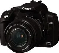 Canon EOS 350D BK DZ 18-55 55-200 8 MP CMOS Siyah Digital Kame
