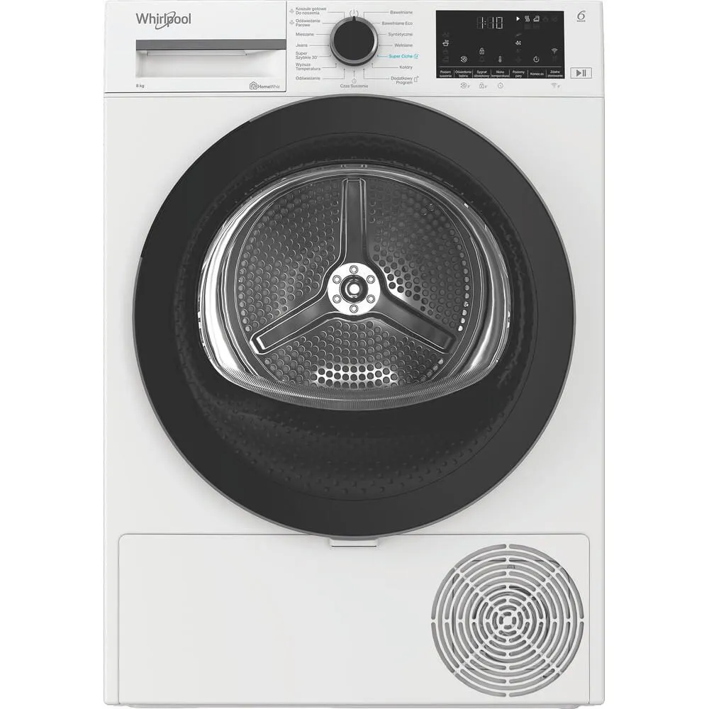 Whirlpool C WD 86M WBS PL kurutucu Solo Önden yüklemeli 8 kg Beyaz Kurutma Makinesi