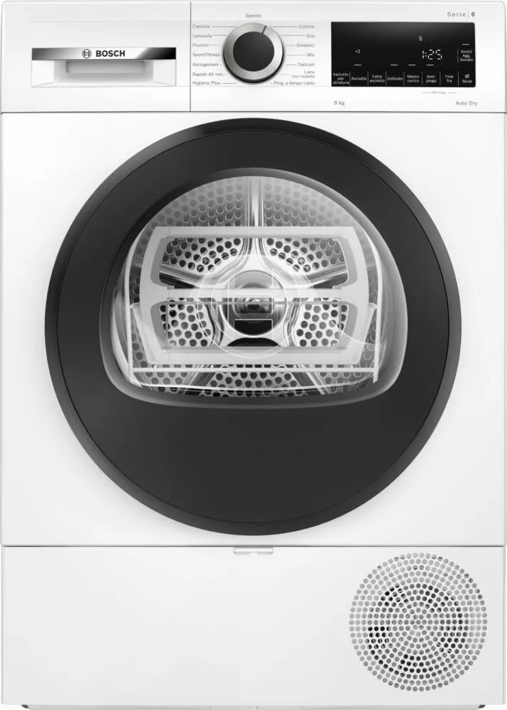 Bosch Serie 6 WQG233D1II kurutucu Solo Önden yüklemeli 8 kg Beyaz Kurutma Makinesi