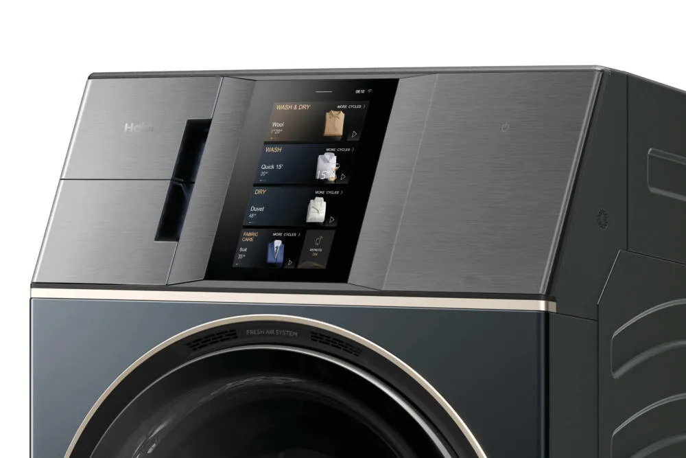 Haier HWD180-BD12LGNU1 çamaşır kurutma makinesi Solo Önden yüklemeli Mavi Thumbnail 5