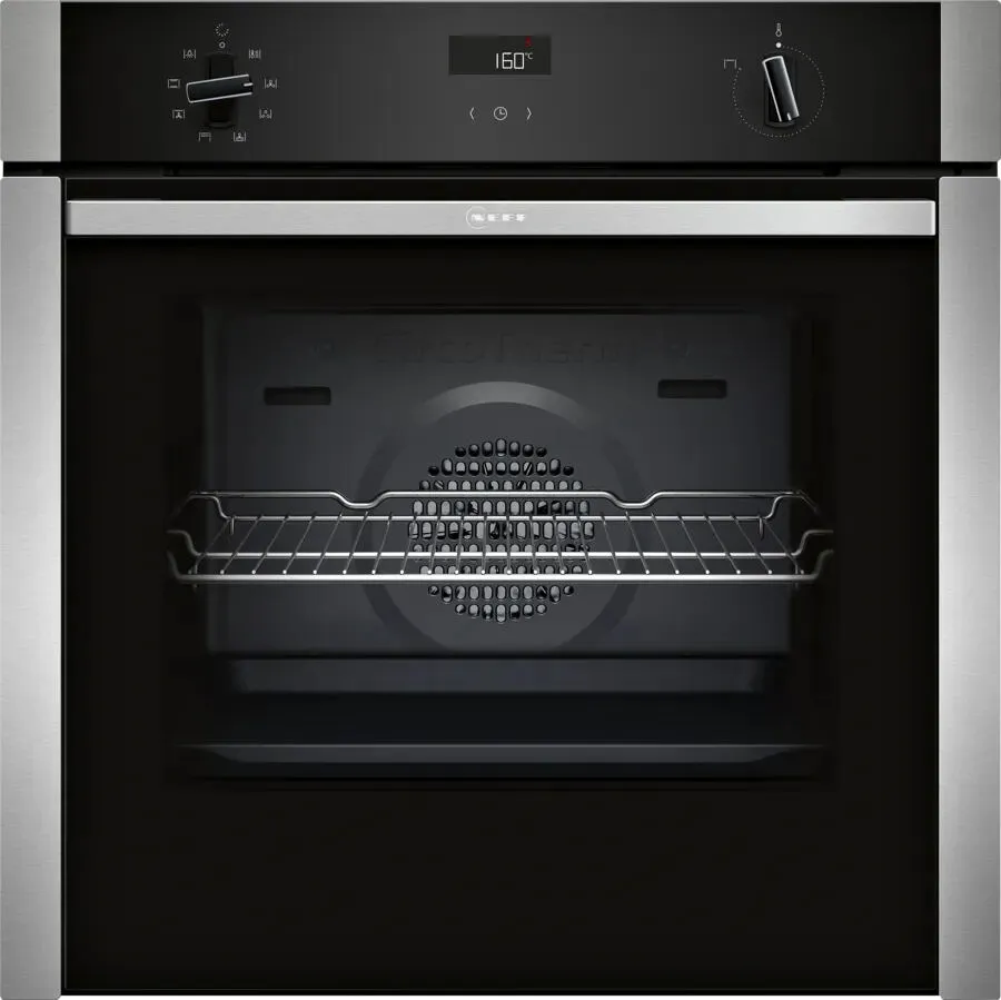 Neff N 50 B4ACF1AN3B fırın 71 l 2990 W Siyah, Paslanmaz çelik