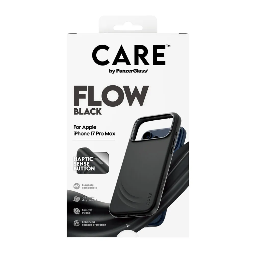 PanzerGlass CARE™ by PanzerGlass® Flow Case Black w. Haptic Button & MagSafe iPhone 17 Pro Max CR32365 Thumbnail 3