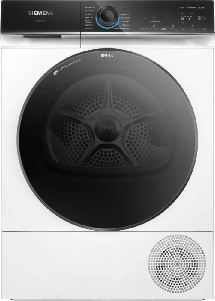 Siemens iQ700 WQ46B2DEX kurutucu Solo Önden yüklemeli 9 kg Beyaz Kurutma Makinesi