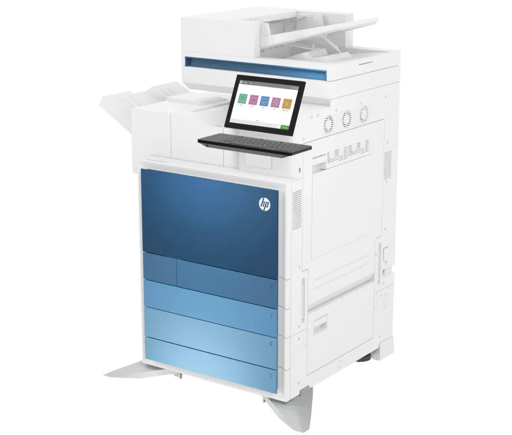 HP LaserJet Flow E877z Multifunction Renkli alnızca Ethernet 5QK08A Lazer Wi-Fi Çok Fonksiyonlu Yazıcı Thumbnail 3