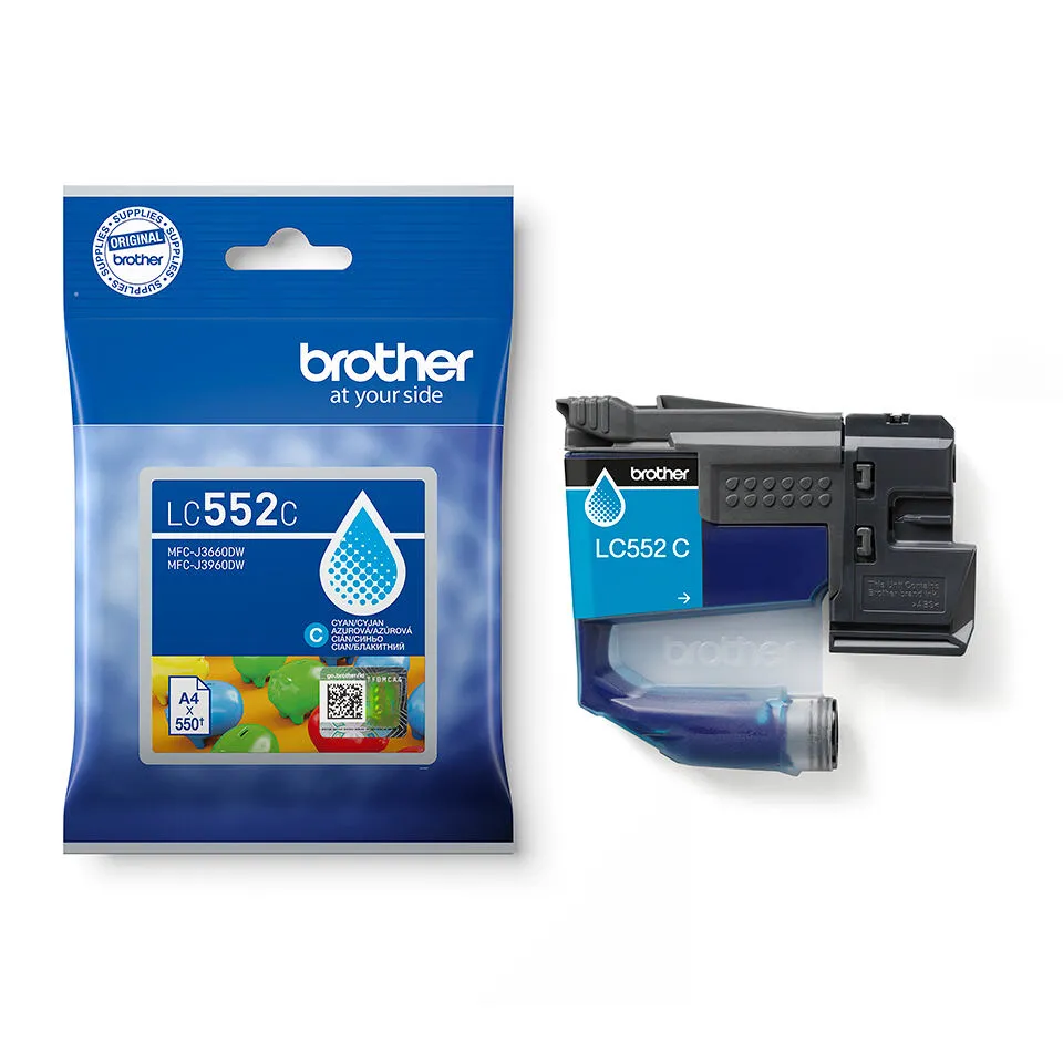 Brother LC552C mürekkep kartuşu 1 adet Orijinal Cam Göbeği Thumbnail 1