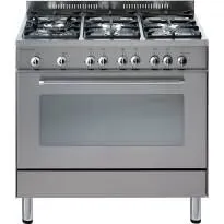 Indesit KP9507RVS Ocaklı fırın Bağımsız ocak Elektrik Gaz Gümüş