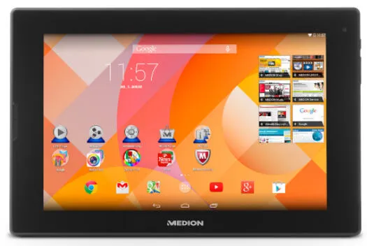 MEDION LIFETAB P8911 Intel Atom® 32 GB 22,6 cm (8.9") 2 GB Android Siyah, Titanyum Tablet