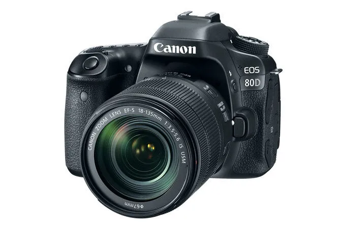 Canon EOS 80D + EF-S 18-135mm & 55-250mm IS USM SLR Fotoğraf Makinesi Kiti 24,2 MP CMOS 6000 x 4000 Piksel Siyah Digital Kamera
