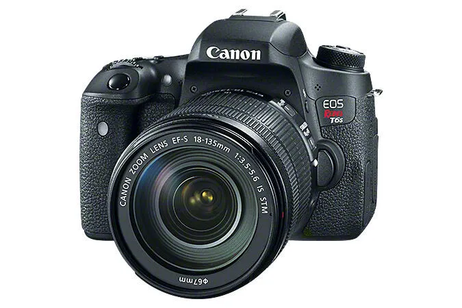 Canon EOS Rebel T6S 18-135mm IS STM /55-250mm IS STM SLR Fotoğraf Makinesi Kiti 24,2 MP CMOS 6000 x 4000 Piksel Siyah Digital Kamera