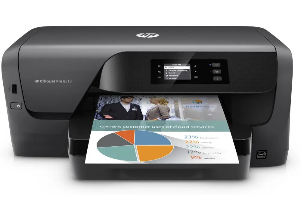 HP Officejet Pro 8210 inkjet yazıcı Renk 2400 x 1200 DPI A4 Wi-Fi Mürekkepli Yazıcı