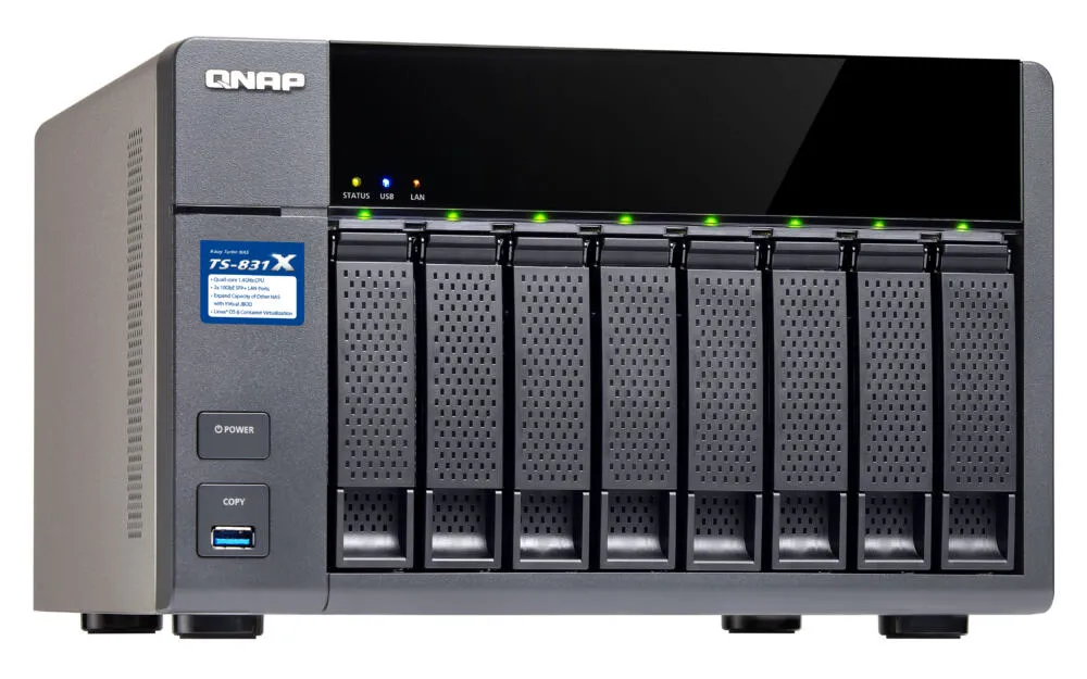 QNAP TS-831X 4 GB TS-831X-4G-80TB-IW Thumbnail 3