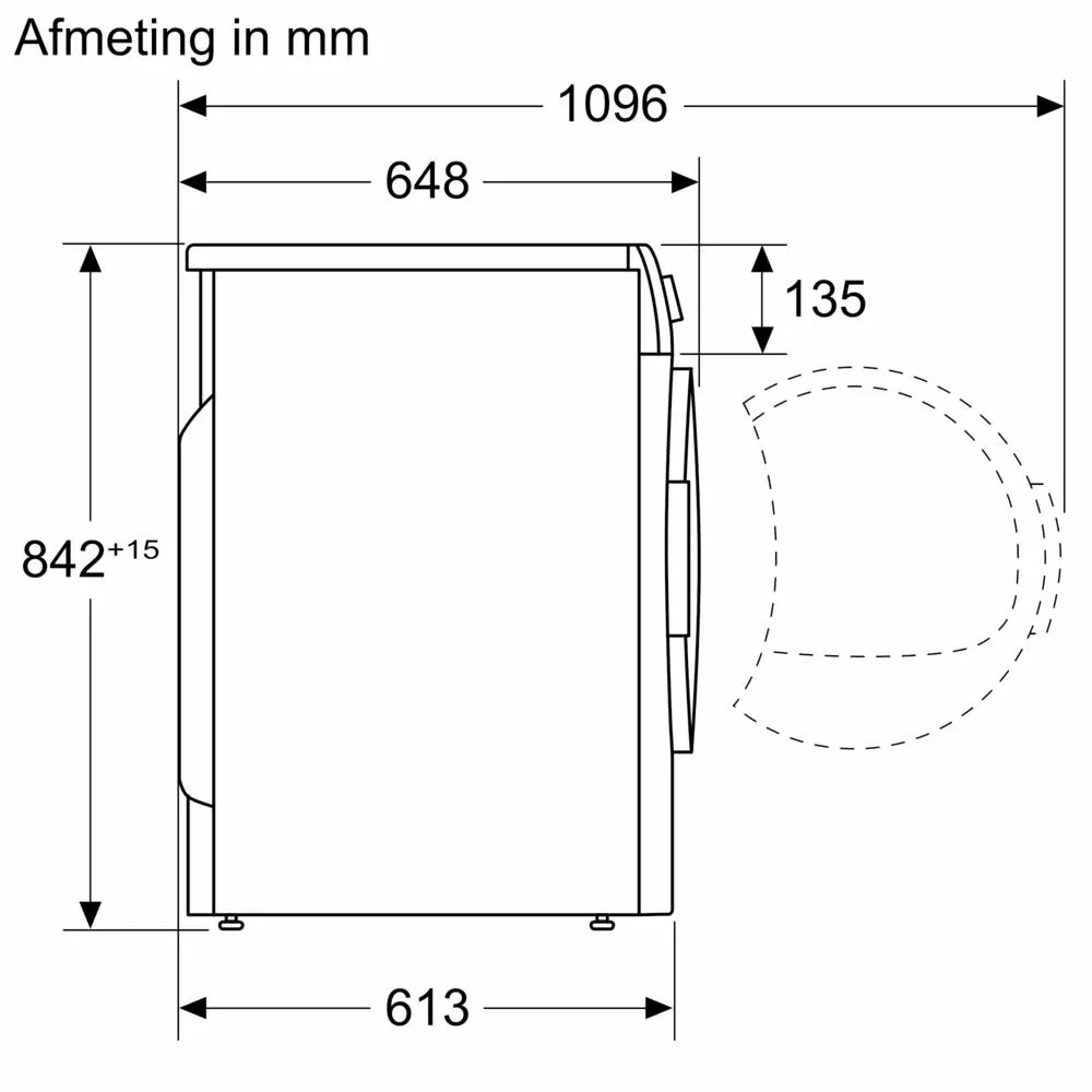 Siemens iQ500 WQ46H2CSFG kurutucu Solo Önden yüklemeli 9 kg Beyaz Thumbnail 6