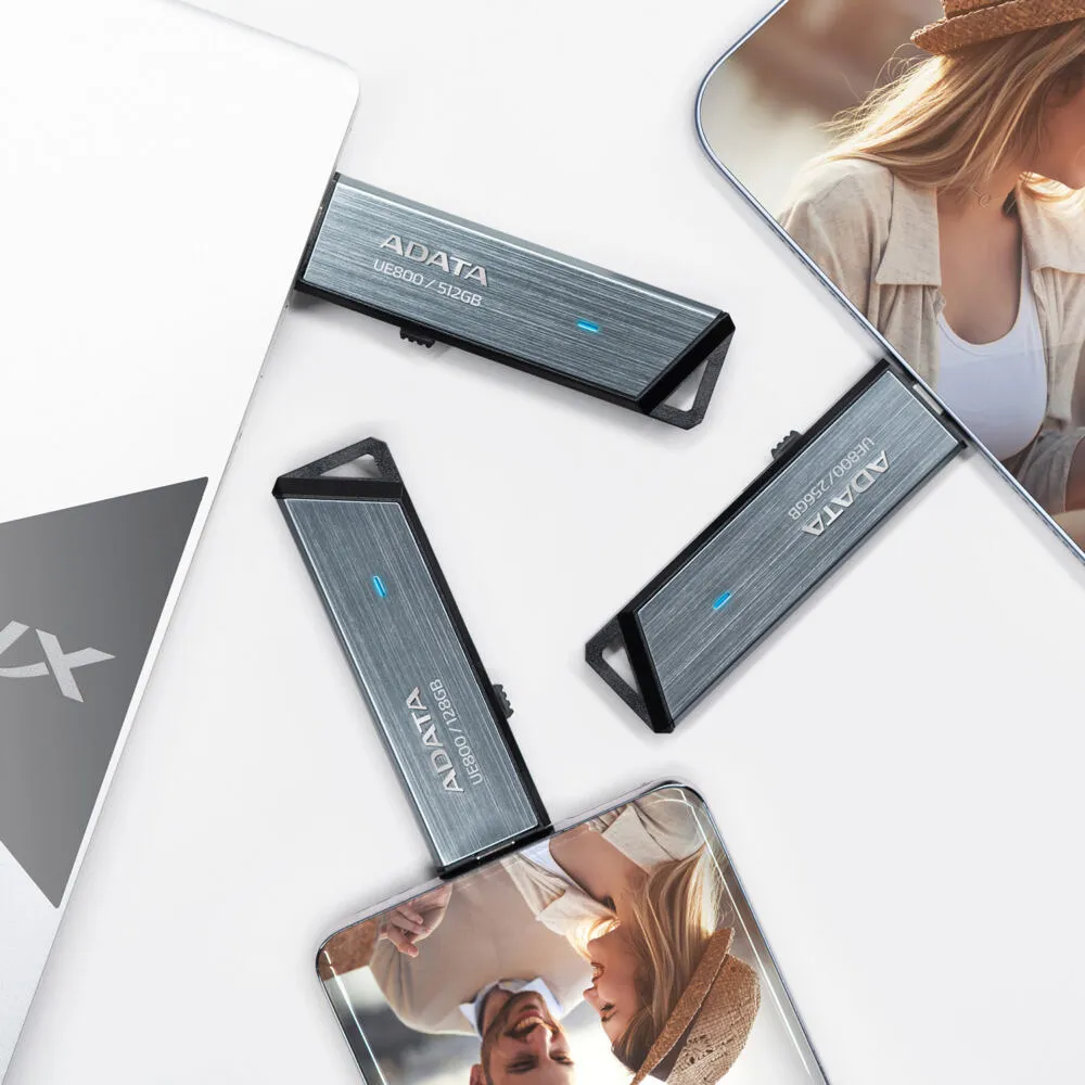 ADATA AELI-UE800-2T-CSG 2 TB Type-C USB 3.2 1000 MB/s Flash Bellek Thumbnail 9