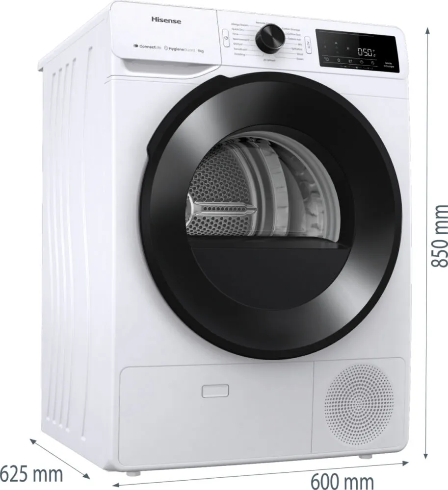 Hisense HDHEP82A 744609 8 kg Isı Pompalı Kurutma Makinesi Thumbnail 10