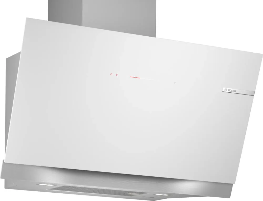 Bosch Serie 8 DWK91LT20 ocak bacası Duvara monteli Beyaz 441 m³/Saat Davlumbaz ve Aspiratö