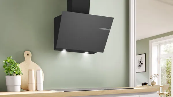 Bosch DWK66PJ70T ocak bacası Duvara monteli Gri 0 m³/Saat Davlumbaz ve Aspiratö