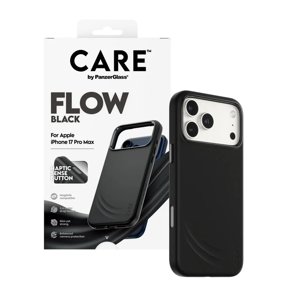 PanzerGlass CARE™ by PanzerGlass® Flow Case Black w. Haptic Button & MagSafe iPhone 17 Pro Max CR32365 Thumbnail 9