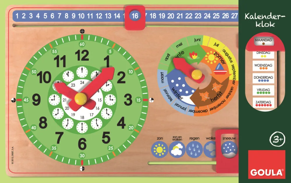 Jumbo Calendar Clock (Nl) 51322 Thumbnail 5