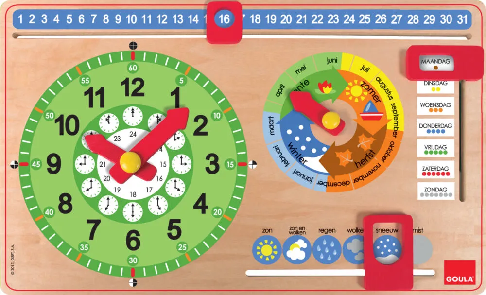 Jumbo Calendar Clock (Nl) 51322 Thumbnail 1
