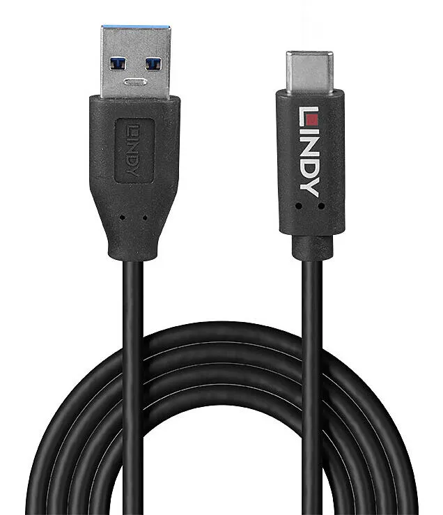 Lindy 36972 USB kablo USB 3.2 Gen 2 (3.1 Gen 2) 1,5 m USB A USB C Siyah Thumbnail 1