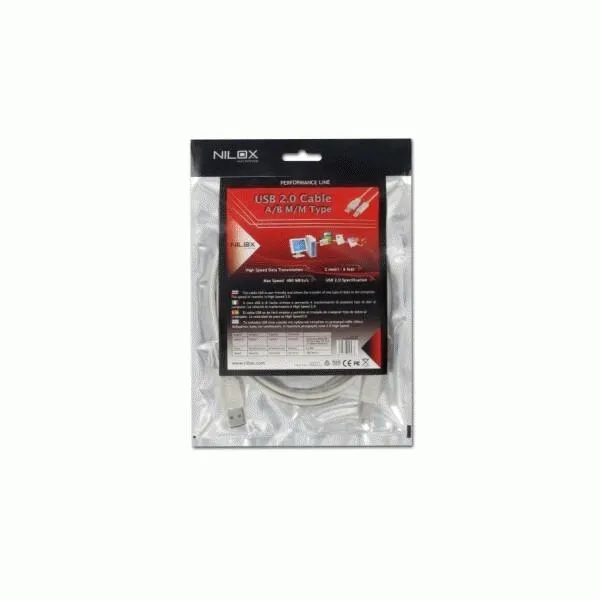 Nilox 07NXU205MA201 USB A to USB B USB Kablosu Thumbnail 1