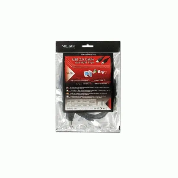 Nilox 07NXU205MA202 USB A to USB B USB Kablosu Thumbnail 1