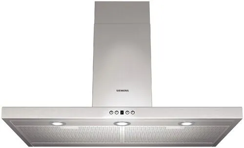 Siemens LC957BA40 ocak bacası Duvara monteli Gümüş 650 m³/Saat Davlumbaz ve Aspiratö
