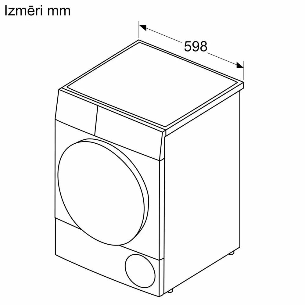 Bosch Serie 6 WQG245D9SN kurutucu Solo Önden yüklemeli 9 kg Beyaz Thumbnail 6
