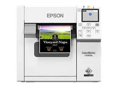 Epson ColorWorks CW-C4000 etiket yazıcı Mürekkep püskürtmeli Renk 1200 x 1200 DPI 100 mm/saniye Kablolu Ethernet LAN bağlantısı Barkod Yazıcı