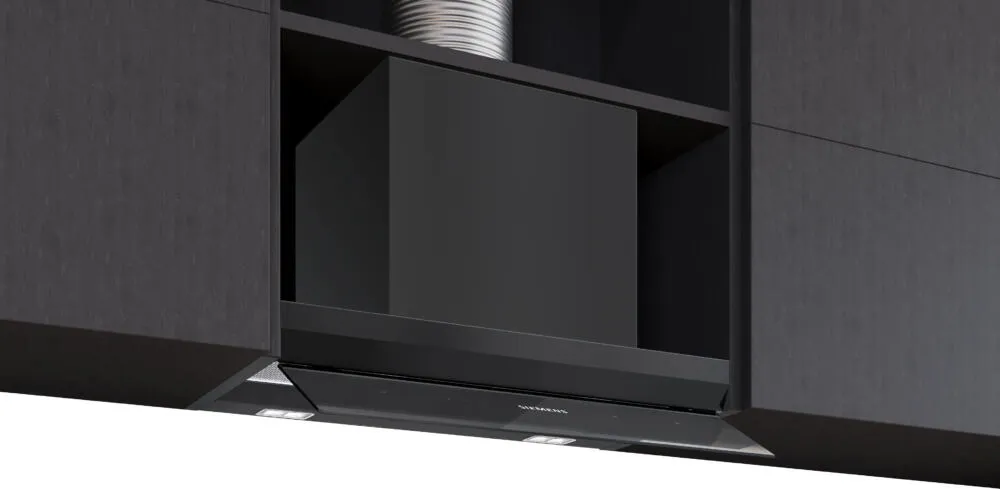 Siemens iQ500 LJ67BDP60 ocak bacası Yarı yerleşik (dışa çekmeli) Siyah 433 m³/Saat Davlumbaz ve Aspiratö