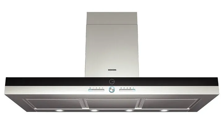 Siemens LC258BA90 ocak bacası Duvara monteli Paslanmaz çelik 820 m³/Saat Davlumbaz ve Aspiratö
