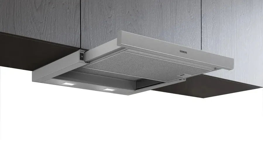Siemens iQ100 LI64LB521 ocak bacası Gömme Gümüş 394 m³/Saat Davlumbaz ve Aspiratö