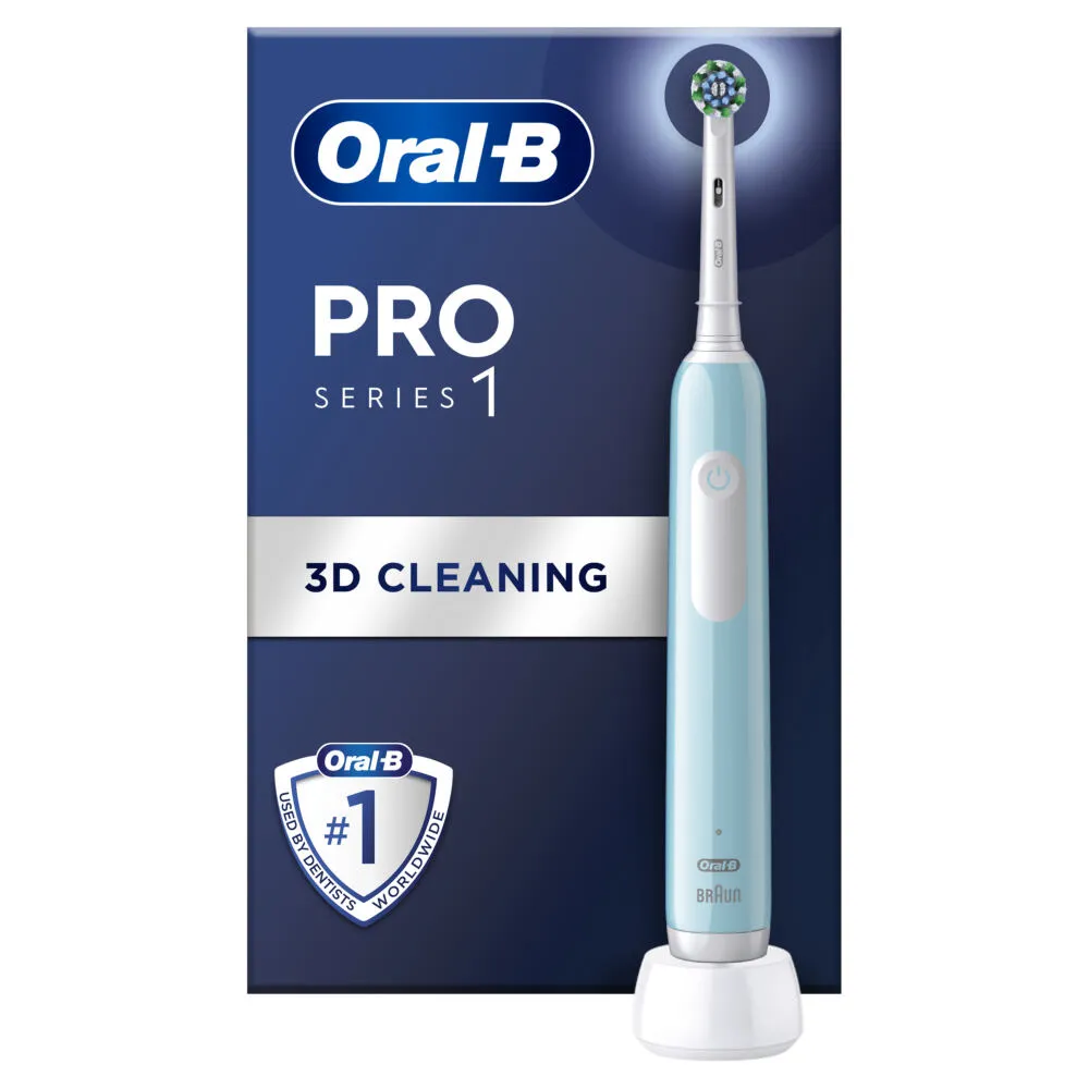 Oral-B Pro 1 Cross Action Yetişkin Döner-titreşimli diş fırçası Mavi Şarjlı Diş Fırçaları