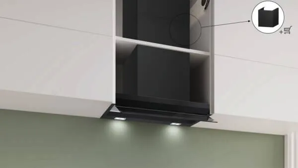 Bosch DBB67DP60 ocak bacası Gömme Siyah 556 m³/Saat Thumbnail 2