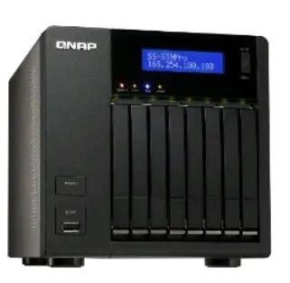 QNAP SS-839 Pro NAS Dikey (Tower) Intel Atom® 2 GB DDR2 2 TB HDD Linux Siyah