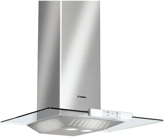 Bosch DWA075551 ocak bacası Duvara monteli Paslanmaz çelik 550 m³/Saat Davlumbaz ve Aspiratö