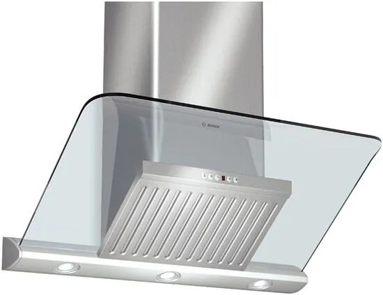 Bosch DWK096650 ocak bacası Duvara monteli Paslanmaz çelik 620 m³/Saat Davlumbaz ve Aspiratö