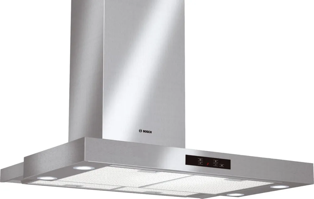 Bosch DWB096750 ocak bacası Duvara monteli Gümüş 700 m³/Saat Davlumbaz ve Aspiratö