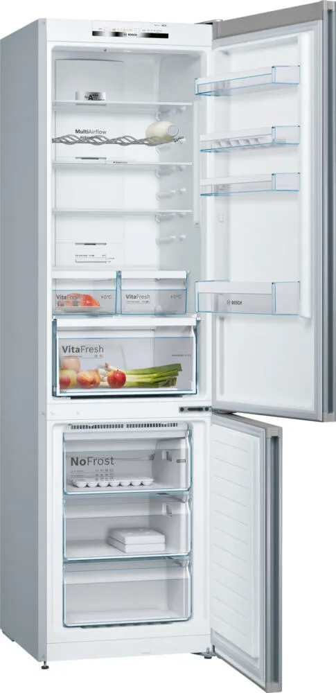 Bosch Serie 4 KGN39VI4B donduruculu buz dolabı Solo 366 l Paslanmaz çelik Buzdolabı