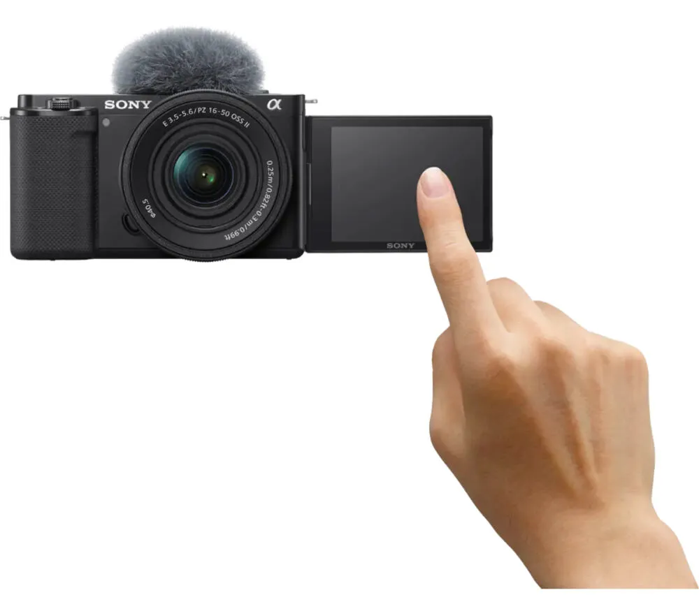 Sony ZV-E10 + E PZ 16-50mm F3.5-5.6 OSS II MILC 24,2 MP CMOS 6000 x 4000 Piksel Siyah Thumbnail 3