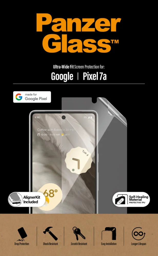PanzerGlass® Screen Protector Film Google Pixel 7a | Ultra-Wide Fit 4777 Thumbnail 9