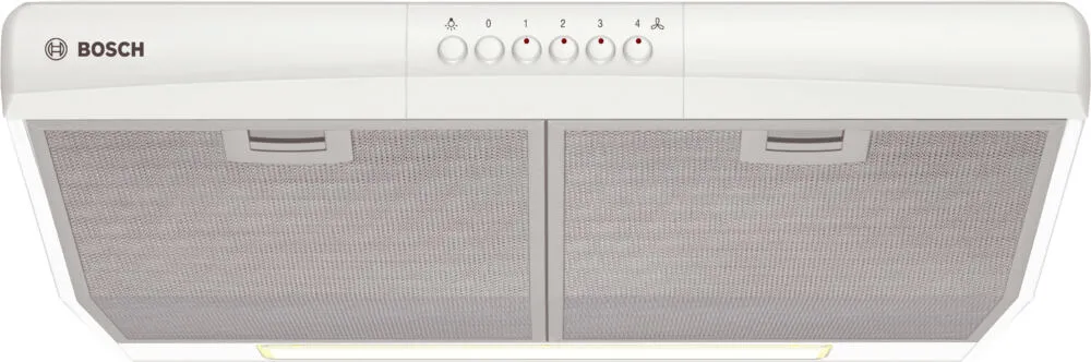 Bosch DHU662U ocak bacası Alttan-gömme Beyaz 600 m³/Saat Davlumbaz ve Aspiratö
