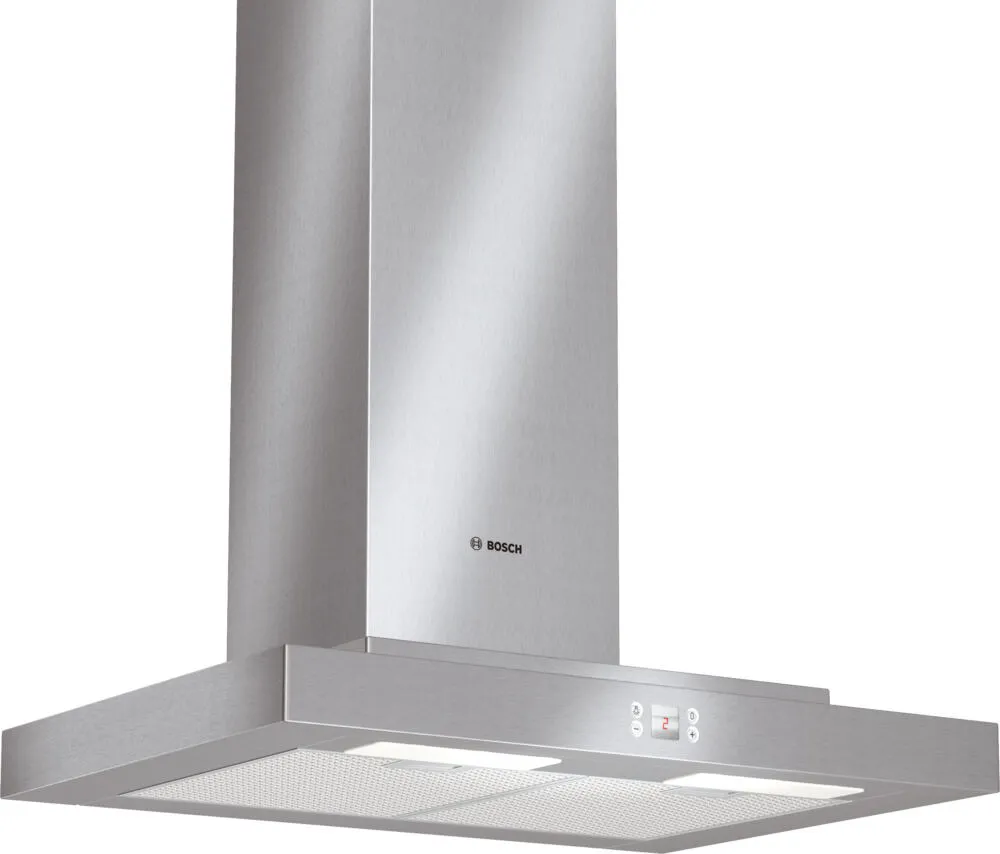 Bosch DWT075650 ocak bacası Duvara monteli Gümüş 640 m³/Saat Davlumbaz ve Aspiratö