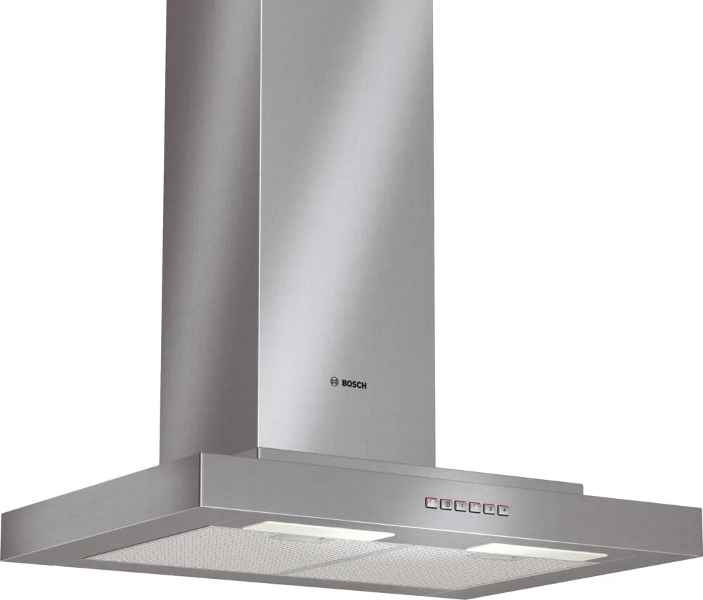 Bosch DWT073650 ocak bacası Duvara monteli Gümüş 640 m³/Saat Davlumbaz ve Aspiratö