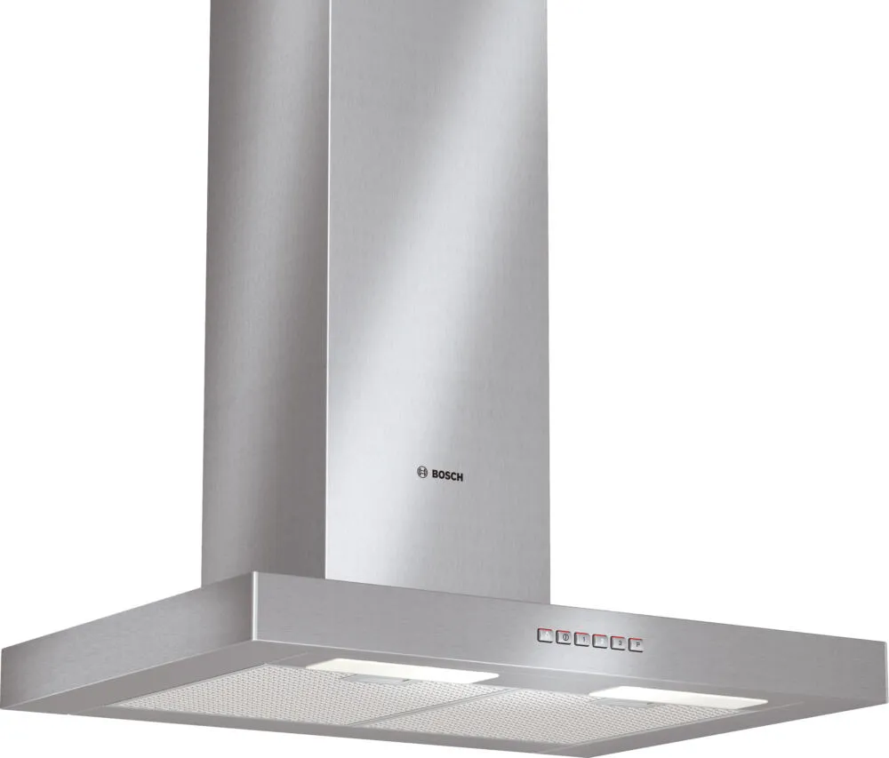 Bosch DWB073652 ocak bacası Duvara monteli Gümüş 640 m³/Saat Davlumbaz ve Aspiratö