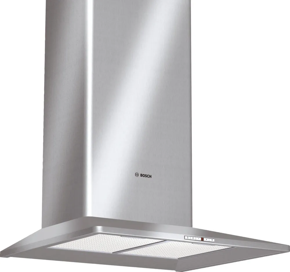 Bosch DWW076651 ocak bacası Duvara monteli Gümüş 650 m³/Saat Davlumbaz ve Aspiratö